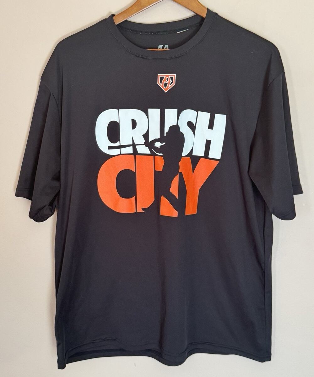 Baltimore Orioles Crush City Xl Mens Black Graphic Logo Tshirt MLB